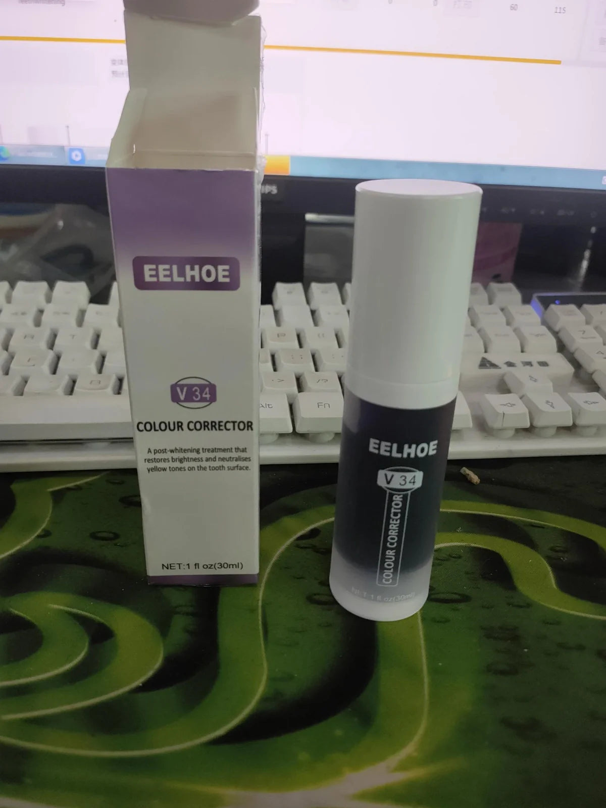 30ml fluoride-free whitening toothpaste in 12.5cm compact tube with teeth whitening variant