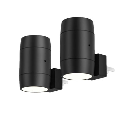 Direct plug-in bedside night lamp with adjustable brightness controls and rotating head in warm 3000K light colour