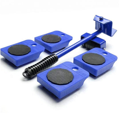 Versatile furniture lifter tool kit with 4 mover pads for easily moving heavy couches, bookcases, refrigerators, and other large household items
