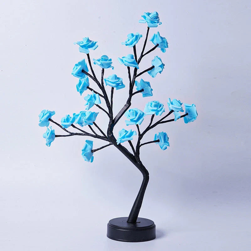Elegant USB Rose Lamp with mesmerizing 3D floral design and variety of vibrant color options for romantic desk lighting