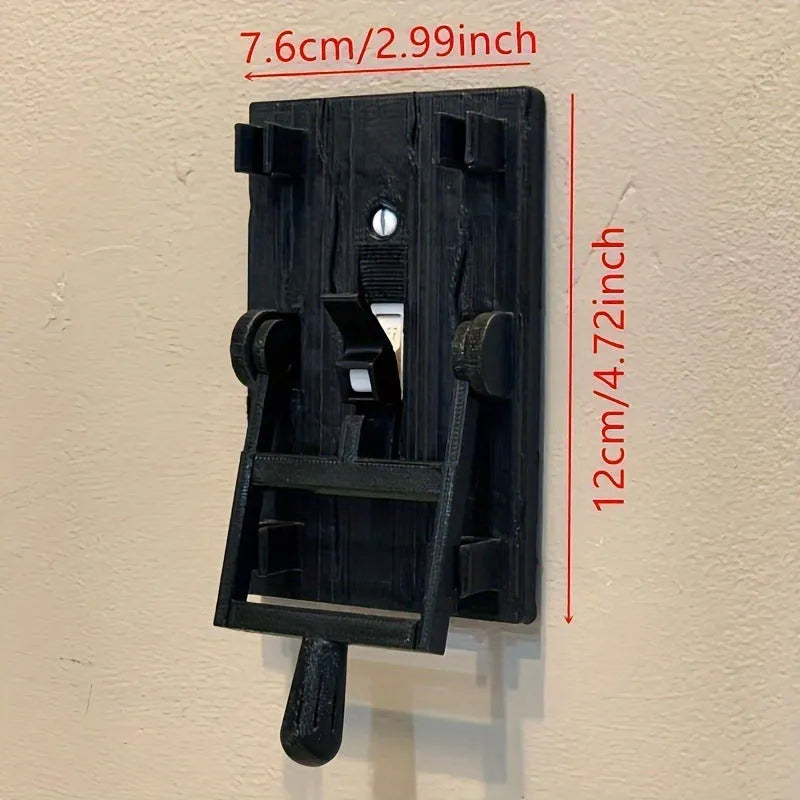 DZ1V1 single control mechanical light switch with retro-style PLA plate for exposed wall mounting
