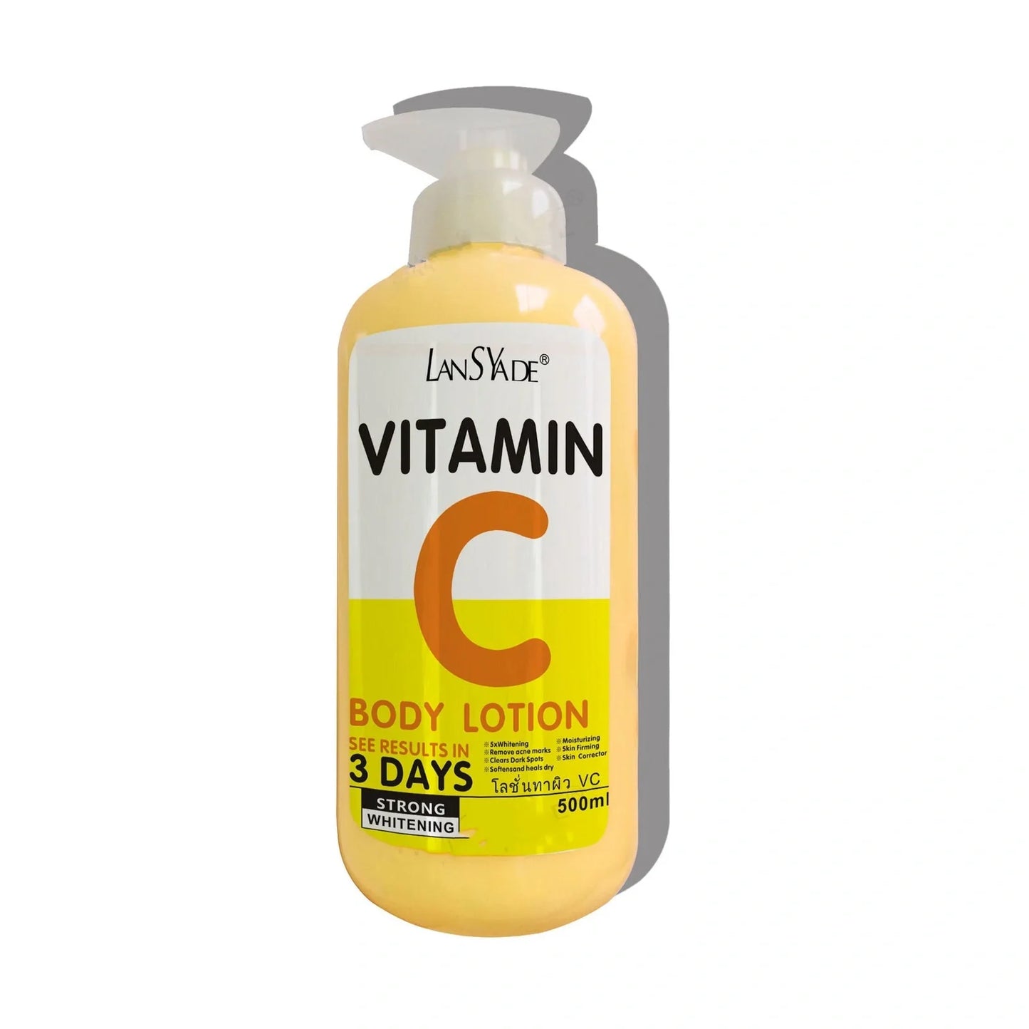 500ml Tartaric Acid VC Lotion bottle for skin brightening and moisturising