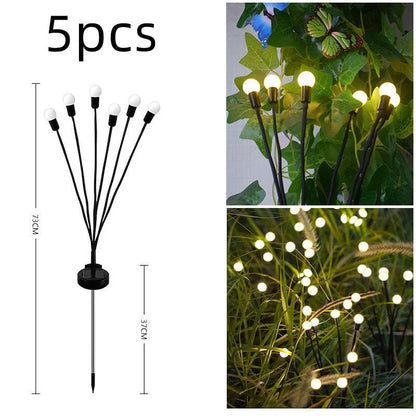 Solar-powered ground plug lawn light with automatic dusk-to-dawn operation and multiple head configurations