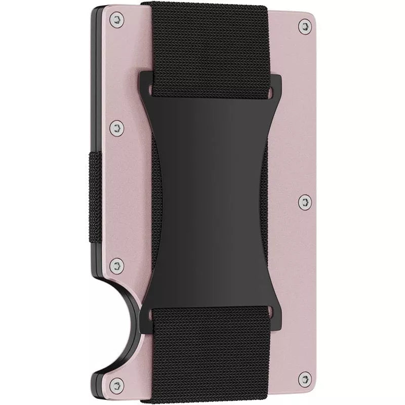 Metal carbon fiber wallet with RFID blocking technology in various colors