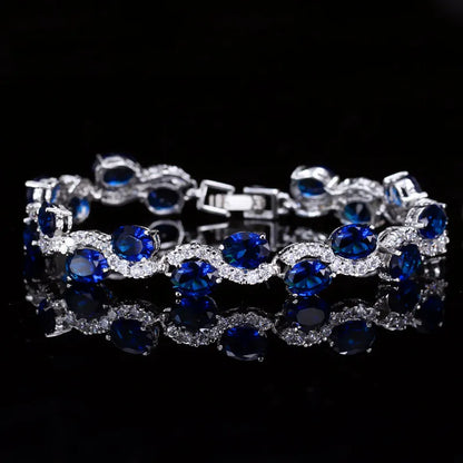 Copper-plated 18K gold electroplated zircon bracelet with micro inlay craftsmanship