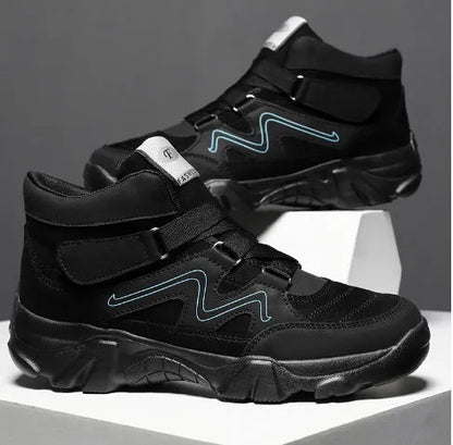 Men's leather lace-up shoes with cushioned insoles in black colour option
