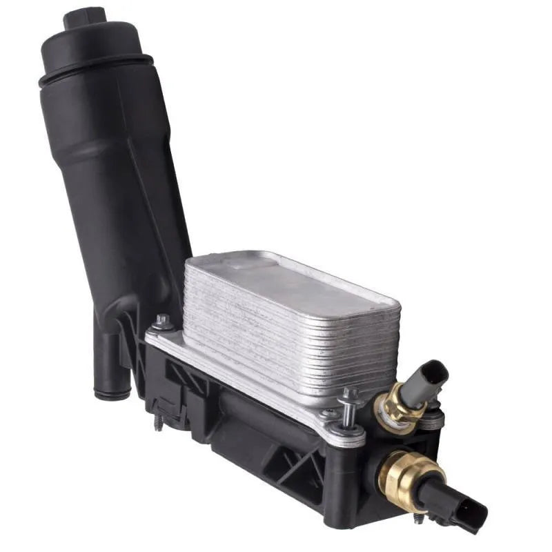 Oil cooling filter base and radiator assembly for Jeep Dodge vehicles, style 5184294AC.