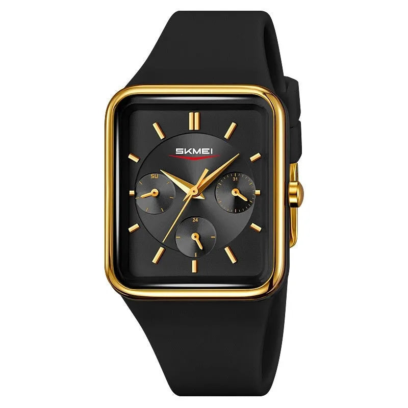 Square silicone digital waterproof watch for girls in multiple colour combinations