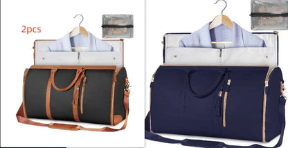 Spacious Travel Duffel Bag - Versatile Women's Handbag with Folding Suit Compartment in Multiple Color Options