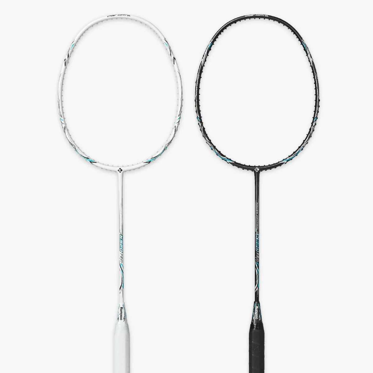 K520pro all carbon fibre badminton racket in black, pink, or white with optional line patterns