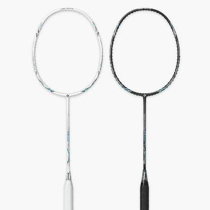 K520pro all carbon fibre badminton racket in black, pink, or white with optional line patterns