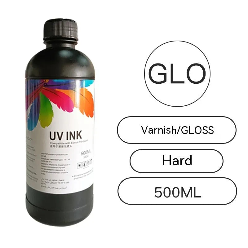 500ml bottle of Epson UV ink for XP600 and TX800 printers in eight colours