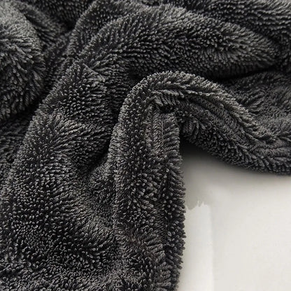 Grey 40x40cm microfiber car wash towel for drying vehicles and surfaces