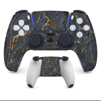 Non-adhesive micro-frosted PVC protection stickers for Sony PS5 DualSense controller in various colours.