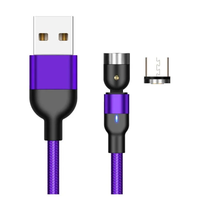 Magnetic USB Type C Charging Cable with 360-degree Rotation and Fast Charging Capabilities
