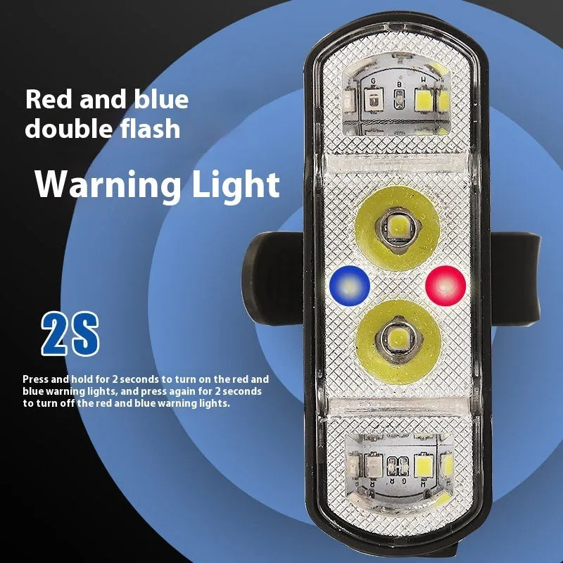 Black bicycle headlight with rechargeable battery showing 350 lumen XPG-LED lighting