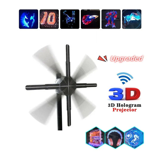 Cutting-edge 3D holographic advertising display captivating customers with mesmerizing, glasses-free visuals