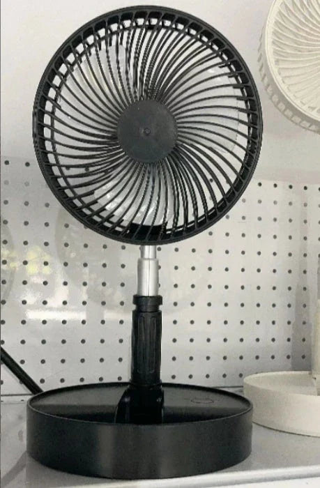 Portable USB Rechargeable Fan with 4 Adjustable Speeds, Powerful Airflow, and Long-Lasting Battery for Indoor and Outdoor Use
