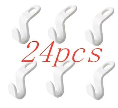 Plastic closet stack hanger rack with 6cm connectors for vertical wardrobe organisation