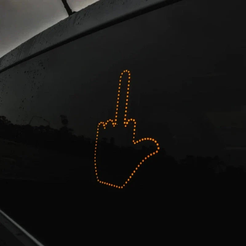 Illuminated gesture light with three modes for communicating with other drivers on the road