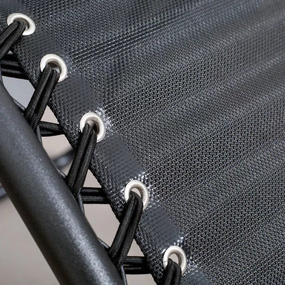 Modern black Nap Deck Chair Office with Teslin woven seat