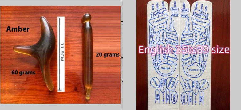 Acupressure foot massager socks with reflexology charts for targeted relief