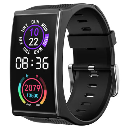 Bluetooth waterproof sports watch with 1.91-inch screen and silicone wristband for health monitoring