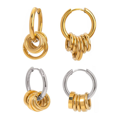 Stainless steel electroplated earrings with hypoallergenic construction for sensitive skin wearers