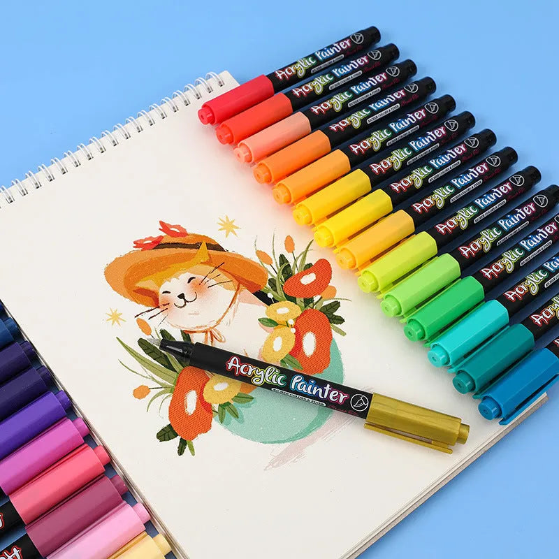 Hand pen body painting DIY graffiti set with 16.5cm plastic pens in a colour box