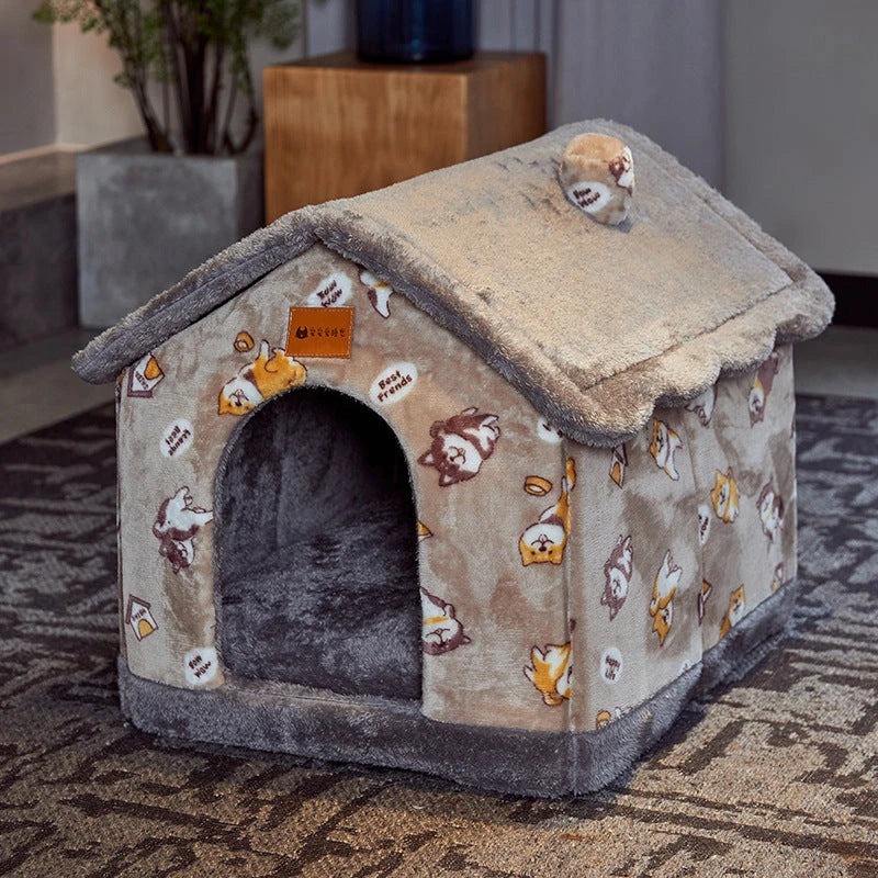 A cozy and comfortable pet bed with a self-warming fabric, durable non-slip base, and removable machine-washable cover