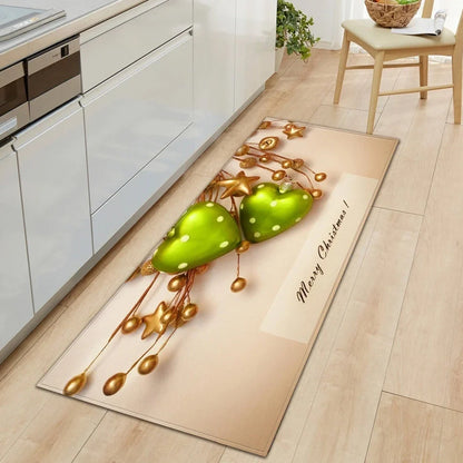 Polyester bathroom entrance mat with machine-woven cartoon pattern in multicolour design