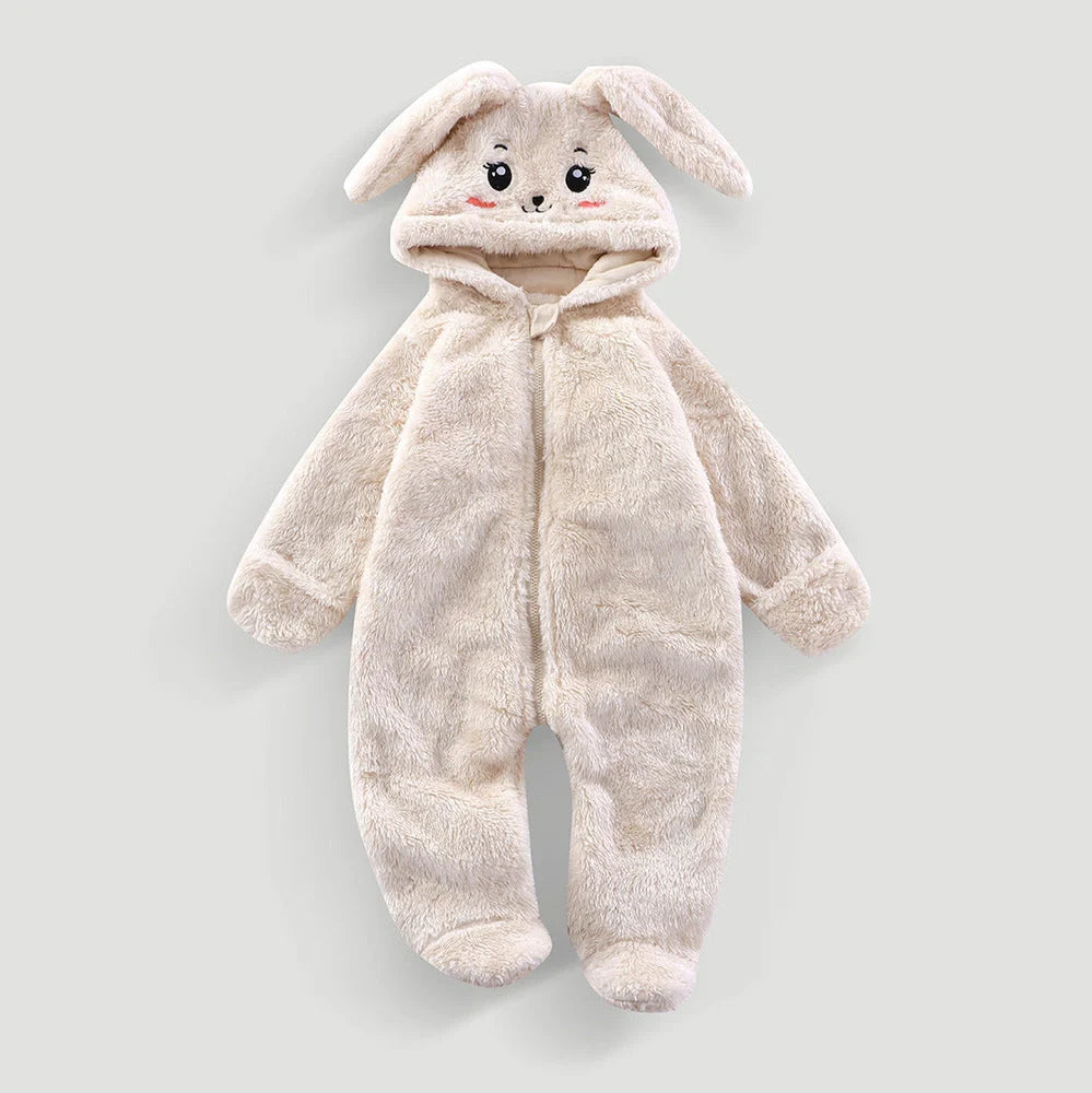 Children's thermal jumpsuit pyjamas in dark khaki colour with height options from 59cm to 80cm