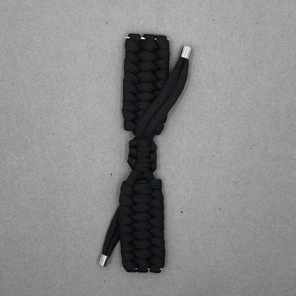 Braided black paracord smart watch strap with quick-release spring bars