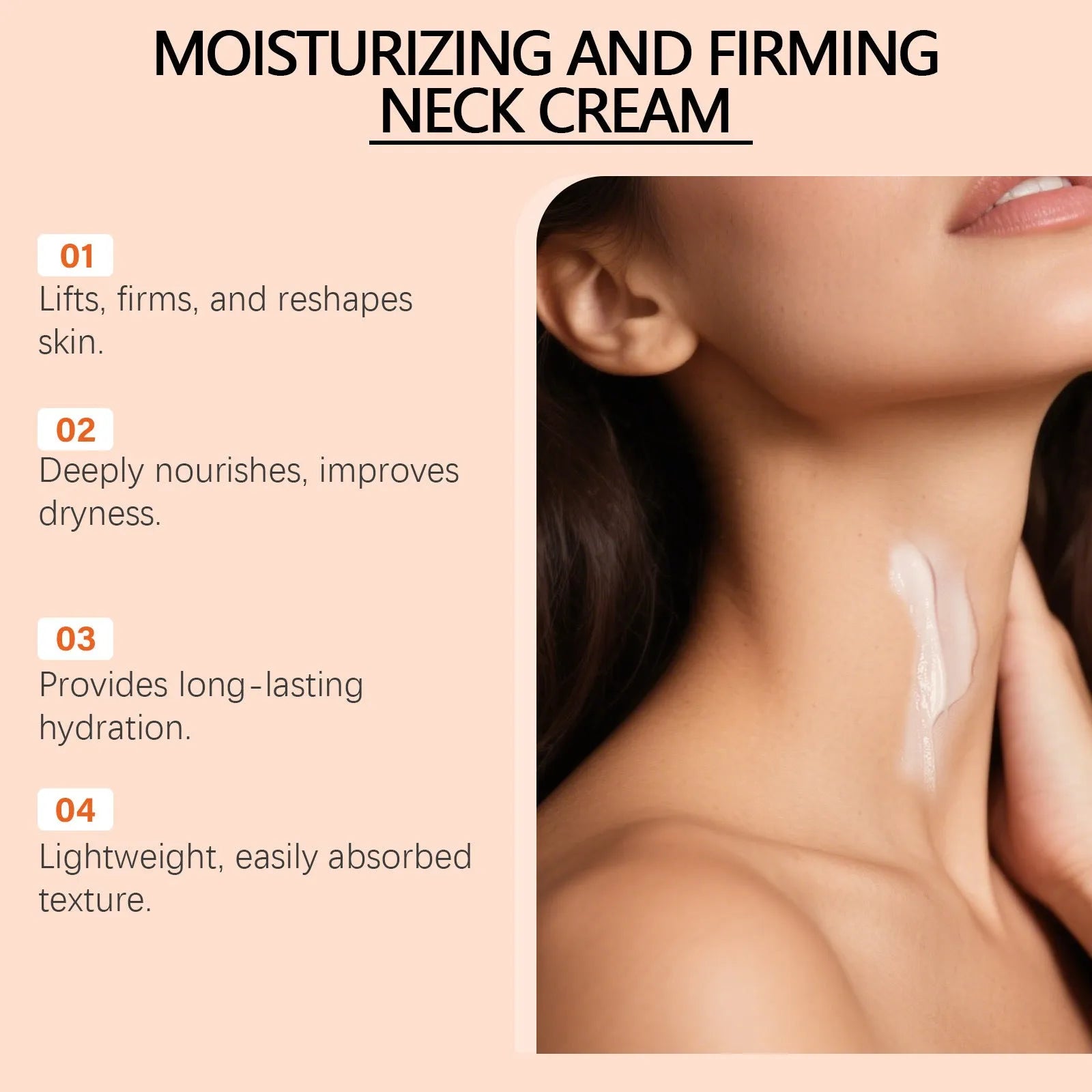 50g moisturising neck cream in compact packaging for daily anti-ageing neck skin care
