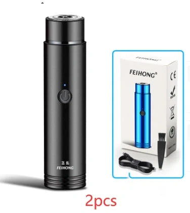 ARECTECH Mini Electric Shaver with double-blade for men, portable and rechargeable