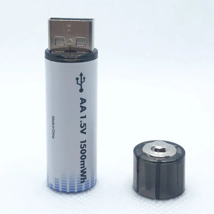 USB rechargeable No. 5 lithium battery 1.5V, H50.5mm x W14.5mm, MICRO and Type C options