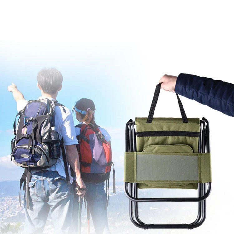 Portable Fishing Chair with Insulated Cooler Compartment - Durable Outdoor Furniture with Cooler for Chilled Refreshments