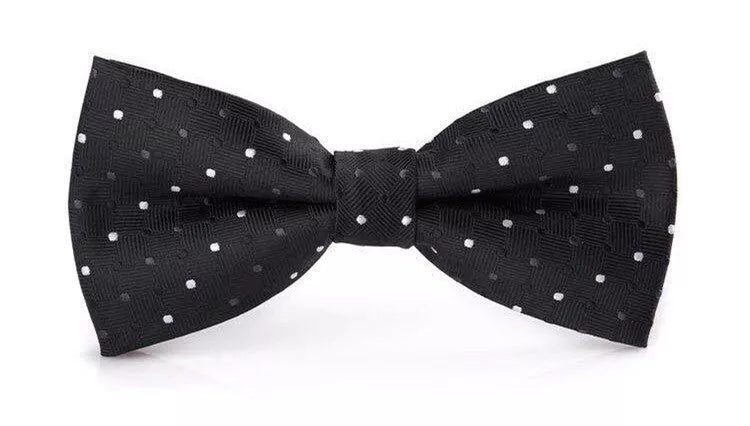 Men's British formal wedding bow tie in light blue stripes, made from durable polyester yarn.