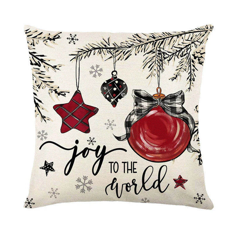 Festive Christmas cushion cover with vibrant colors and a cozy, comfortable design