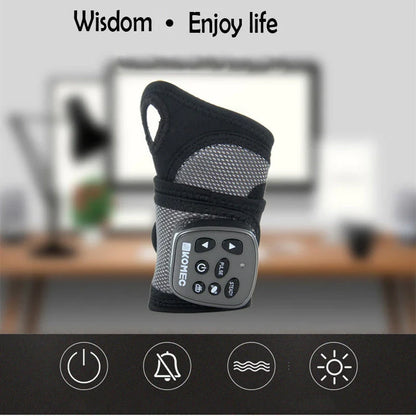 Wireless Therapeutic Wrist Massager with Vibration, Heating, and Ergonomic Design for Pain Relief and Relaxation