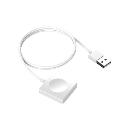 Portable Apple Watch wireless charging dock station with USB cable and built-in battery