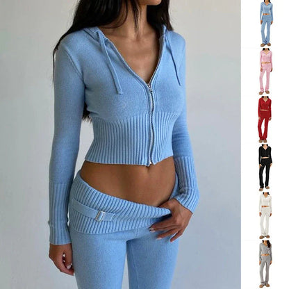 A stylish and comfortable hoodie suit set featuring a variety of color options, perfect for everyday wear.
