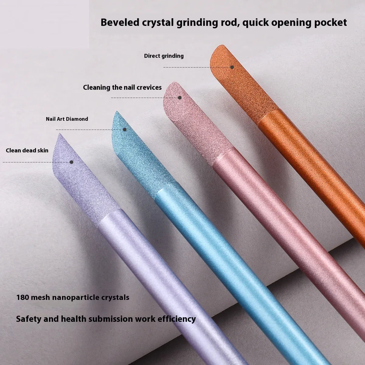 Nano glass nail polishing frotton in solid colour, 6.3g, for surface exfoliating and crystal carving