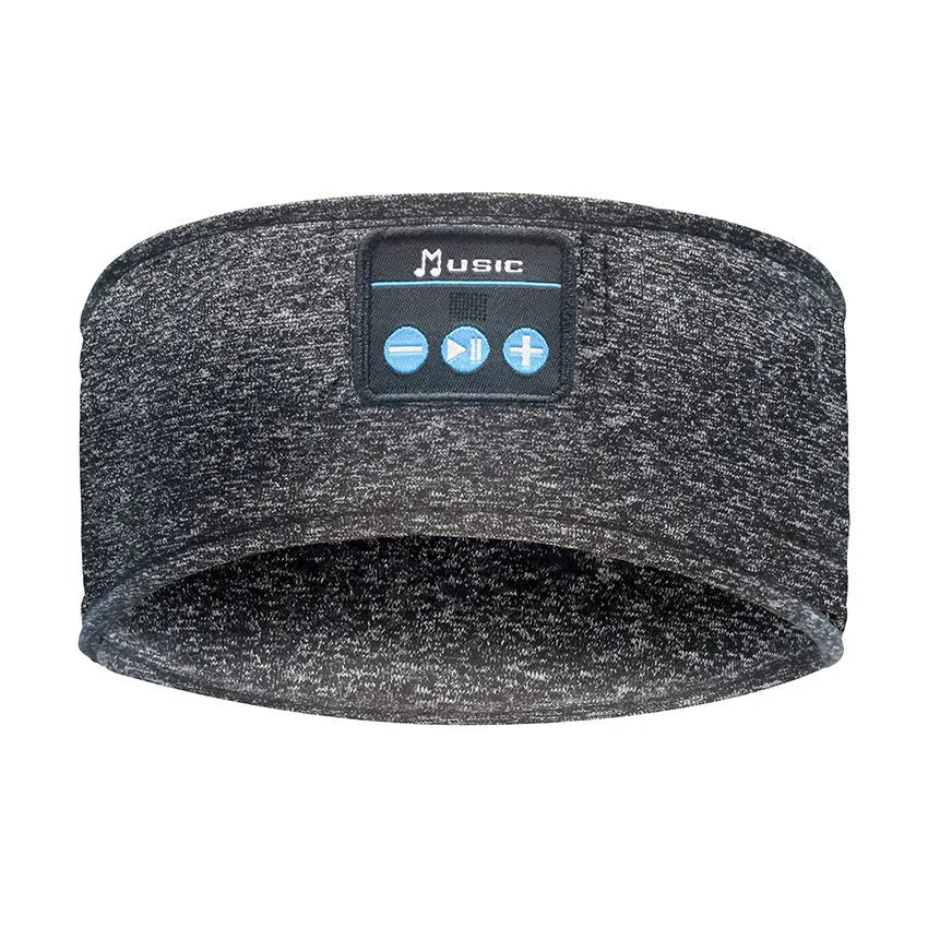 Wireless eye mask Bluetooth headset running headscarf in pink with music label, head-mounted stereo design