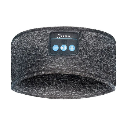 Wireless eye mask Bluetooth headset running headscarf in pink with music label, head-mounted stereo design