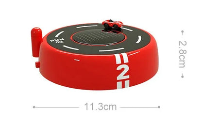 Round car-shaped solar aromatherapy decoration in black colour with USB charging cable