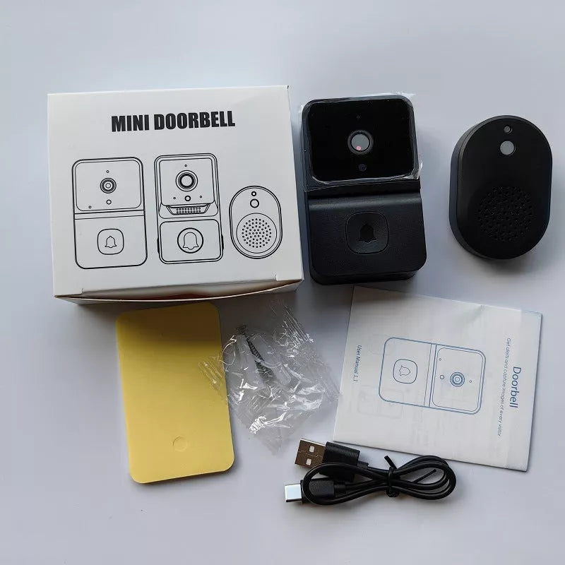 Intelligent Visual Doorbell Surveillance Camera in black and white options