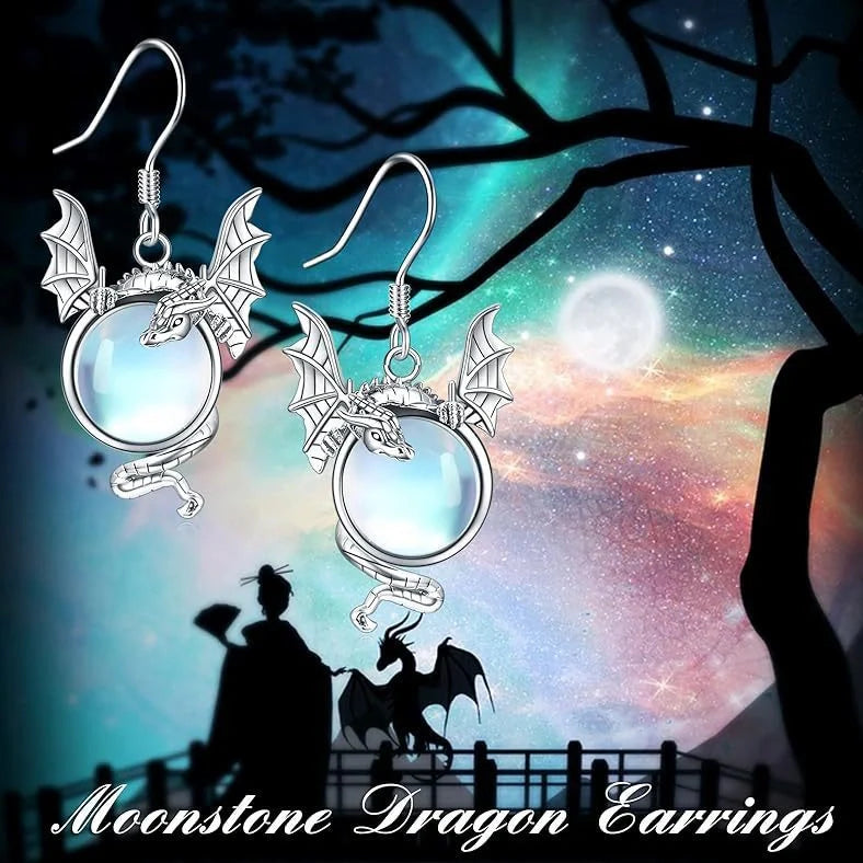 Zinc alloy dragon earrings with electroplating finish showing zodiac animal designs