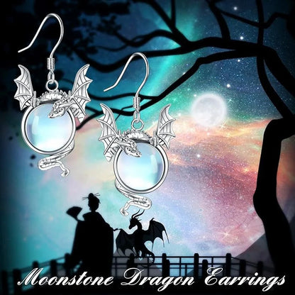 Zinc alloy dragon earrings with electroplating finish showing zodiac animal designs