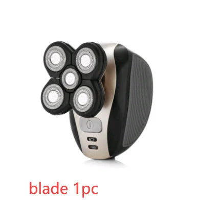 Premier 5-in-1 Grooming Multi-Tool for Men with Black US Plug, featuring a powerful motor, premium blades, and waterproof design for a close, comfortable shave and precise trimming.